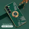 Suporte de astronauta com atração magnética para capa de celular Samsung S23UITRA S21 anel banhado s20 pacote completo 6D cor sólida