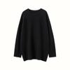 Suéter de Cachemira para Mujer Cuello Redondo Otoño e Invierno Nuevo Manga Raglán Longitud Media Cuello Redondo Talla Grande Suéter de Punto de Manga Larga
