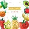Globos de Frutas y Verduras Dopamina de Verano Decoración para Fiesta de Cumpleaños en el Salón de Clases de Jardín de Infancia Ceremonia del Banquete de los Cien Días