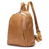 Nueva Mochila de Cuero Genuino de Moda para Mujer con Empalme Gran Capacidad Mochila Casual de Viaje Mochila Pequeña de Gama Alta para Mujer