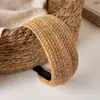 Diadema de lana tejida estilo coreano para principios de otoño, de ala ancha, para volumen craneal alto, diadema de nuevo estilo para lavarse la cara, accesorio para el cabello de uso exterior para mujer