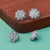 S999 Plata Pura Botón de los Cinco Dioses de la Riqueza Hebilla de Plata Hebilla de Cola Pulsera Trenzada de Cuerda Trenzada para Manualidades Hebilla de Hebilla de Plata