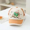 Nova Touca de Bico de Pato Desenho Animado Super Fofa Carro Dinossauro Boné de Baseball Infantil Atacado Chapéu de Sol para Crianças Pequenas Primavera e Verão
