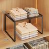 Prateleira de Armazenamento em Camadas para Guarda-Roupa, Organizador de Armazenamento Extensível para Armários, Prateleira de Armazenamento Divisória para Sapateira de Guarda-Roupa