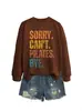 Lo siento no puedo pilates adiós Amazon eBay estación independiente moda casual sudadera de otoño invierno para mujer