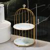 Prateleira de Decoração para Quarto Caixa Organizadora de Cosméticos para Banheiro Prateleira de Armazenamento de Joias e Batom para Mesa Prateleira de Armazenamento Tipo Gaiola para Produtos de Skincare