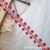 Em Estoque Fita de Renda Floral Colorida em Forma de S com Laço de 1,8cm de Largura para Decoração de Roupas Hanfu e Qipao Acessórios DIY