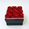 Flores eternas más vendidas de Amazon para el Día de San Valentín, regalo transfronterizo al por mayor, cubos de abrazo multiespecificación, flores eternas personalizadas al por mayor