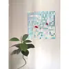 Decoración de tablero con lentejuelas impulsado por el viento sala de estar vestíbulo pintura decorativa pintura colgante superficie de pared blanca grande decoración de pared decoración de pared cuadrados de colores