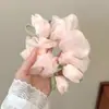 Elástico de Cabelo Tulipa Super Delicado, Acessório Floral Suave para Meninas, Corda de Cabelo, Ornamento para Coque, Elástico de Cabelo