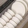 Jingdezhen Cerámica Vajilla Juego de Platos Pintado en Oro Blanco Puro Plato y Plato Combinación Caja de Regalo Mudanza a Casa Nueva Regalo Sencillo