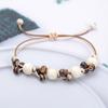 Pulseira de Corda Vermelha Tecida Estilo Étnico Peixe Cappibala Vintage Simples Ajustável Tecida à Mão Presente Joia