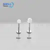 Pendientes de Resina Transparentes Redondos Estilo Invisible para Lóbulo de la Oreja y Cartílago Esenciales para Estudiantes Joyería para Piercings Invisibles Fuente de Cabeza Venta al por Mayor