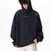 Sudadera con capucha bordada con letras americanas de marca trendy americana para hombre, estilo retro perezoso, sudadera casual para pareja, chaqueta