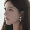 Pendientes de Perla Estilo Zhao Lusi para Mujer, Tachuelas de Oreja de Lujo Ligero de Nicho, Clips para Orejas de Moda y Elegantes, Accesorios para Orejas de Bobina de Mosquito, Sin Perforar