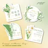 Tarjeta de felicitación del Día de la Madre con Lirios del Valle Frescos, Etiqueta de regalo para Panadería, Tarjeta Feliz Mamá, Edición Limitada del Día de la Madre