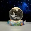 Lámpara de Escritorio Creativa Cielo Estrellado del Océano Bola de Cristal Luz Nocturna Bola de Cristal Lámpara de Ambiente Decoración de Escritorio Regalo de Cumpleaños para Niños
