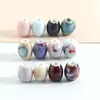 Jingdezhen Horno Cambiante Cerámica Barril Perlas Collar de Mano Material Perlas diy Pequeños Adornos Accesorios para Ropa Perlas Sueltas Pequeñas Ovaladas