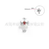 Joyería para Piercing de Aleación de Titanio F136 Aretes de Cruz Recubiertos en Oro de un Solo Diamante Tornillos para Labio Tornillos para Lengua Tornillos para Ceja Tornillos para Hélice de Oreja G23