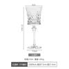 Copo de Vinho Vintage de Cristal Diamante Cda Importado da França, Taça Romântica de Champanhe, Taça de Cristal de Luxo, Copo de Whisky