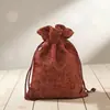 Em Estoque Cordão Cordão Fechamento Bolsas de Linho Sintético para Embalagem de Pó de Ervas, Sachês, Sachês de Borra de Café, Bolsas Vazias, Embalagem para Presente
