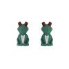 Brincos de prata S925 com agulha, novos, fofos, de coração, para meninas, pequenos, lindos, combinando, simples, brincos de sapo, 687