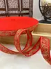 Laço de fita festivo estilo chinês vermelho grande de 1,0-1,7 cm acessórios para roupas de minorias étnicas atacado