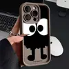 Estilo Celebridad de Internet Lindo Ojos Grandes Bola de Carbón Funda para iPhone 18P con Patrón Peculiar Cubierta Protectora de TPU Anti-Caídas