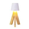 Lâmpada Nórdica de Carregamento Sem Fio para Quarto, Minimalista Criativa Luz Luxo Leve Sala de Estar Cabeceira Decorativa Lâmpada de Mesa de Madeira Maciça, Estilo Ins