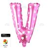Pequeno balão alfanumérico de filme de alumínio rosa de 16 polegadas Festa de Aniversário casamento layout de casamento balão de folha de alumínio