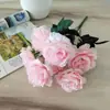 Boda Rosa Flores Artificiales Rosa Hortensia Arreglo Floral Accesorios Guía de Camino Decoración Boda Flores Artificiales Rosa
