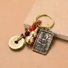 Chaveiro Retangular de Latão Novo Oito Patrono Saint Benmingfo Zodiac Zodiac Um Zumbido