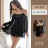 Lingerie Sexy Yiyue com Alças de Corrente de Pérolas, Camisola Sedutora de Renda, Roupa de Dormir Solta Transparente 1492