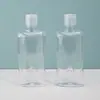 Garrafa Transparente Plana para Pet 380ml, Enxaguante Bucal de Alta Qualidade, Solução Nutritiva para Jardinagem, Garrafa Vazia para Limpeza e Cuidados, em Estoque para Entrega Rápida