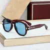 Nube Roja Transfronterizo Verde Esmeralda Estilo Japonés Hecho a Mano Gafas de Sol Aviador Jm Fibra de Acetato Material Fabricante de Gafas de Sol