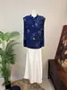 Zhi Li Blusa Exterior Elegante Jacquard Estilo Chino Nuevo 2026 Verano Nuevo Chaleco de Cuello Alto para Mujer