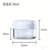 Tarro sub-pack de 30ml50ml para crema de ojos, mascarilla de barro, tarro de crema de plástico PET, tarro para crema, tarro para embalaje de exfoliante cosmético