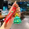 Llavero Creativo de Dibujos Animados de Papá Noel, Colgante de Muñeco Creativo Tridimensional, Decoración para Coche de Pareja, Pequeño Regalo al por Mayor