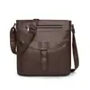 Bolso de hombro modelo nuevo 2026 transfronterizo, elegante textura de cuero suave, bolso cuadrado con hebilla de cinturón, mochila cruzada de gran capacidad para el día a día, moderno