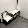 Armário de Sapatos para Entrada Estilo Nórdico com Banco Integrado, Design Simples e Luxuoso, Sapateira para Crianças, Banco para Trocar Sapatos