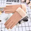 Guantes de invierno para mujer con forro polar, engrosados, a prueba de frío, cálidos, cortavientos, para exteriores, equitación, conducción, tacto de terciopelo, algodón, venta al por mayor