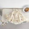 Bolsa Saia com Suspensório Estilo Verão Bebê Menina Saia de Gaze Princesa de Um Ano Vestido Bordado para Bebê Menina Roupa Externa Macacão