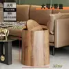 Cubo de Papel para Hotel Tapa abatible Retro Oficina Imitación Comercial Estilo Chino Papelera de Gran Capacidad Grano de Madera Esencial para el Hogar