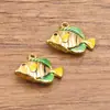 9 Estilos de Acero Inoxidable Dorado Recubierto por Galvanoplastia al Vacío Colgantes con Goteo de Aceite, Colgantes de Animales, Accesorios para Collares y Pulseras