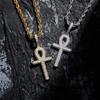 Colgante de diamantes cruzados Anhe popular transfronterizo de hip hop europeo y americano, joyería de moda para hombres y mujeres, venta al por mayor de fábrica
