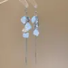 Pendientes Retro Florales de Zirconia Fuegos Artificiales Perla para Otoño e Invierno, Pendientes de Lujo Ligero de Gama Alta, Accesorios para Orejas de Moda con un Diseño Único