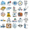 50 pegatinas originales de pez gato de crayón, lindas y coloridas, infantiles, estilo coreano, impermeables, adecuadas para cascos y cajas de almacenamiento