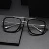 Armazón de Gafas Iron Man, Estilo de Armazón Cuadrado Como Robert Downey Jr., Se Pueden Colocar Lentes de Sol Graduados, Armazón de Gafas Grande de Titanio Puro con Doble Puente