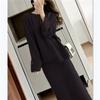 Nuevo Conjunto de Punto Estilo Coreano Suave para Mujer Otoño e Invierno, Conjunto de Dos Piezas de Falda Suelta Adelgazante y Suéter
