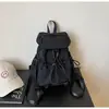 Mochila de Nailon Plegable con Cordón Transfronteriza para Mujer Tendencia de Nicho Gran Capacidad con Solapa Mochila Escolar para Niñas